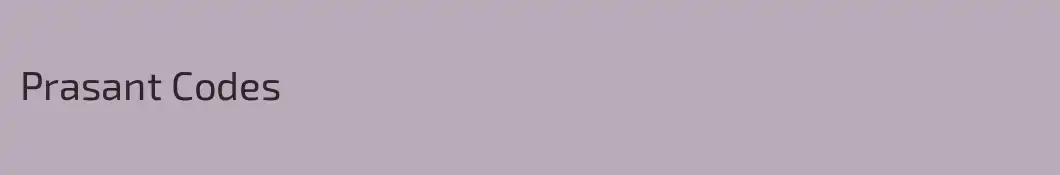 Prasant Codes